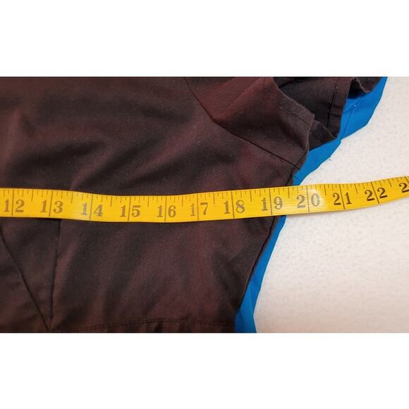 Grey's Anatomy Barco Scrub 2 Womens Tops Lot M Mock Wrap Black Blue Nurse Vet - Picture 4 of 8